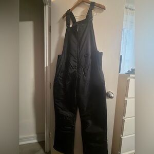 Unisex Black Overalls Ski Pants Size L